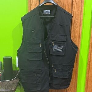 Men’s Tactical Vest with Flag Patch